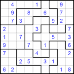 Судоку-пазл 9х9 #254 легкий