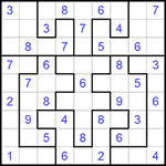 Судоку-пазл 9х9 #257 легкий