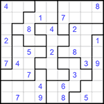 Судоку-пазл 9х9 #222 средний