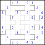 Судоку-пазл 9х9 #223 средний