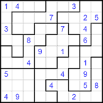Судоку-пазл 9х9 #246 средний