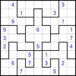 Судоку-пазл 9х9 #221 трудный