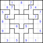 Судоку-пазл 9х9 #222 трудный