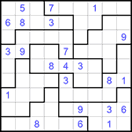 Судоку-пазл 9х9 #223 трудный