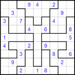 Судоку-пазл 9х9 #224 трудный
