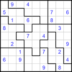 Судоку-пазл 9х9 #226 трудный