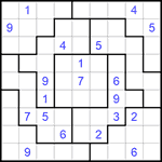Судоку-пазл 9х9 #227 трудный