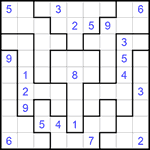 Судоку-пазл 9х9 #228 трудный