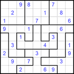 Судоку-пазл 9х9 #229 трудный