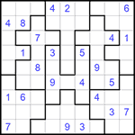 Судоку-пазл 9х9 #230 трудный