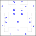 Судоку-пазл 9х9 #232 трудный