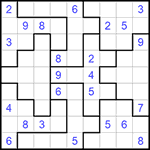 Судоку-пазл 9х9 #233 трудный