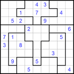 Судоку-пазл 9х9 #235 трудный