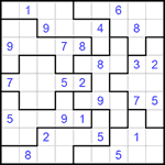 Судоку-пазл 9х9 #236 трудный