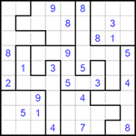 Судоку-пазл 9х9 #237 трудный