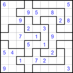 Судоку-пазл 9х9 #244 трудный