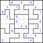 Судоку-пазл 9х9 #250 трудный