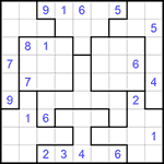 Судоку-пазл 9х9 #221 очень трудный