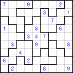 Судоку-пазл 9х9 #223 очень трудный
