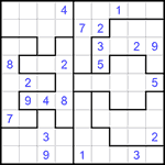 Судоку-пазл 9х9 #224 очень трудный