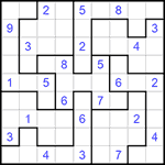 Судоку-пазл 9х9 #227 очень трудный