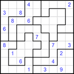 Судоку-пазл 9х9 #232 очень трудный