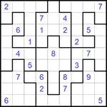 Судоку-пазл 9х9 #233 очень трудный