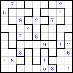 Судоку-пазл 9х9 #237 очень трудный