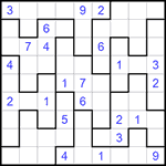 Судоку-пазл 9х9 #241 очень трудный