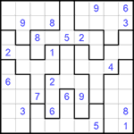 Судоку-пазл 9х9 #244 очень трудный