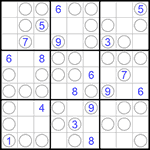 Судоку “Чет-нечет” 9х9 #166 трудный