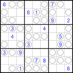 Судоку “Чет-нечет” 9х9 #168 трудный