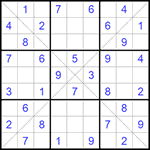 Судоку Х 9х9 #256 легкий