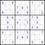 Судоку Х 9х9 #257 легкий