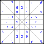 Судоку Х 9х9 #258 легкий