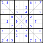 Судоку Х 9х9 #261 легкий