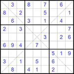 Судоку Х 9х9 #263 легкий