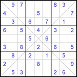 Судоку Х 9х9 #265 легкий