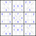 Судоку Х 9х9 #267 легкий