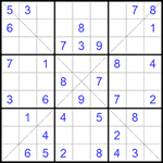 Судоку Х 9х9 #269 легкий