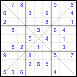 Судоку Х 9х9 #270 легкий
