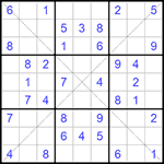 Судоку Х 9х9 #271 легкий