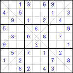 Судоку Х 9х9 #272 легкий