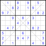 Судоку Х 9х9 #273 легкий