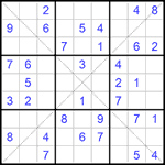 Судоку Х 9х9 #274 легкий