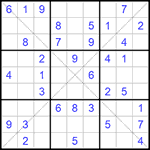 Судоку Х 9х9 #275 легкий