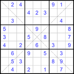 Судоку Х 9х9 #281 легкий