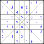 Судоку Х 9х9 #282 легкий