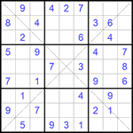 Судоку Х 9х9 #284 легкий