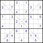 Судоку Х 9х9 #234 средний